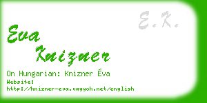 eva knizner business card